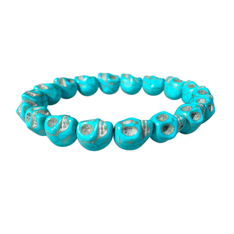 Bohemian Geometric Natural Turquoise Beaded Bracelet Unisex