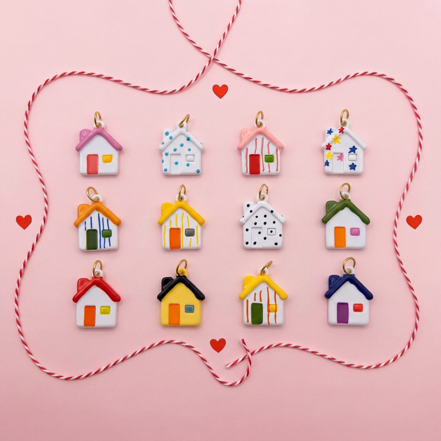 Luxury Business Colorful House Animal Shape Stainless Steel 18K Gold Plated PVD DIY Charm Bar