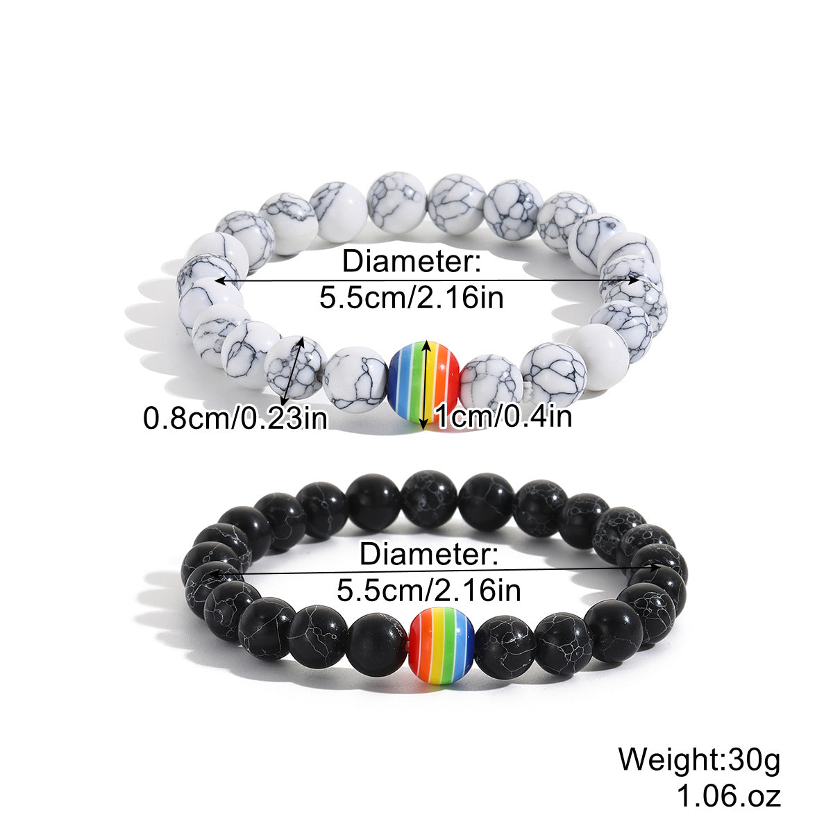 Heart Geometric Zinc Alloy Magnetic Friendship Bracelet for Women