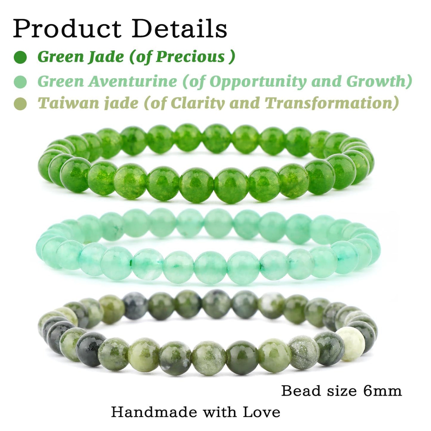 Ethnic Natural Stone Beaded Bracelet Set Round Tiger Eye Gemstone Handmade Unisex Jewelry