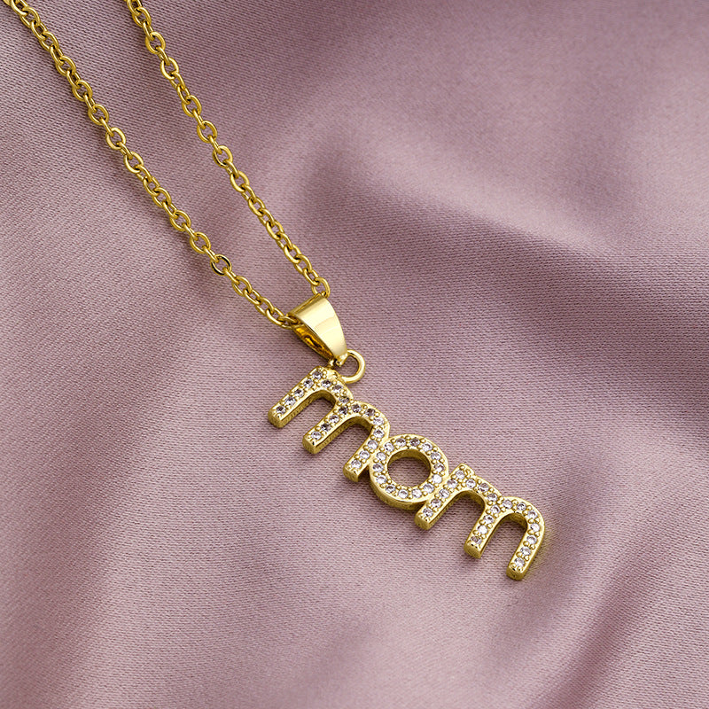 Elegante Collar con Colgante de Letra para Mujer, Cadena de Serpiente de Acero Inoxidable con Diseño Geométrico y Baño de Oro