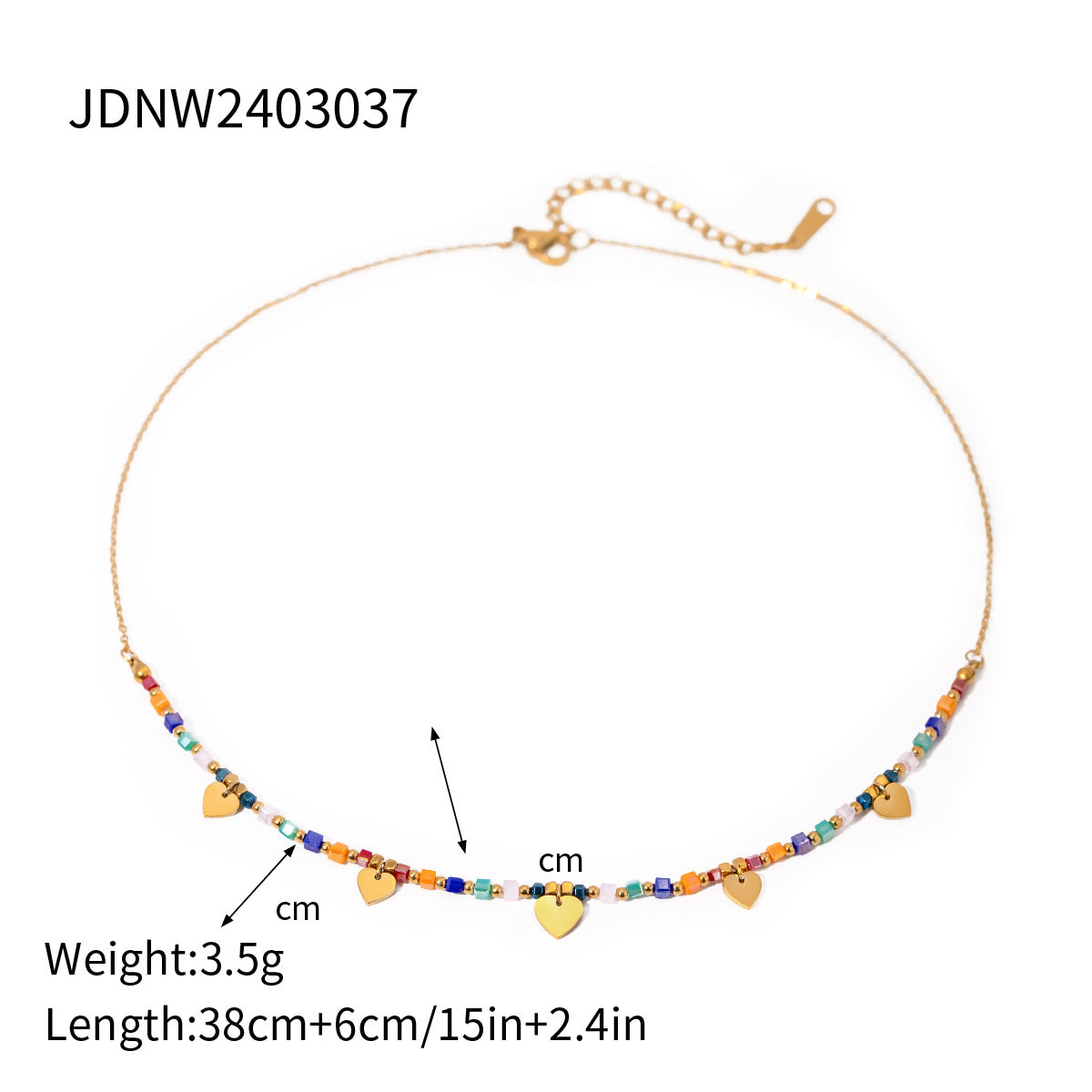 Elegant Minimalist Geometric Heart Plated Titanium Steel Pendant Stainless Steel Necklace for Women