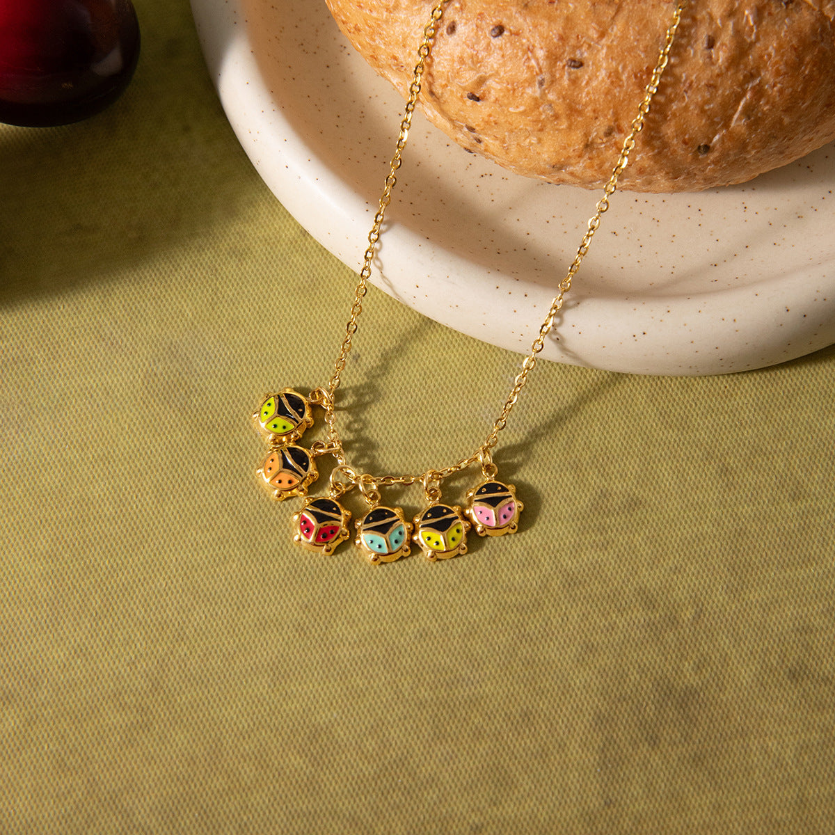 18K Gold Plated Geometric Stainless Steel Necklace for Women