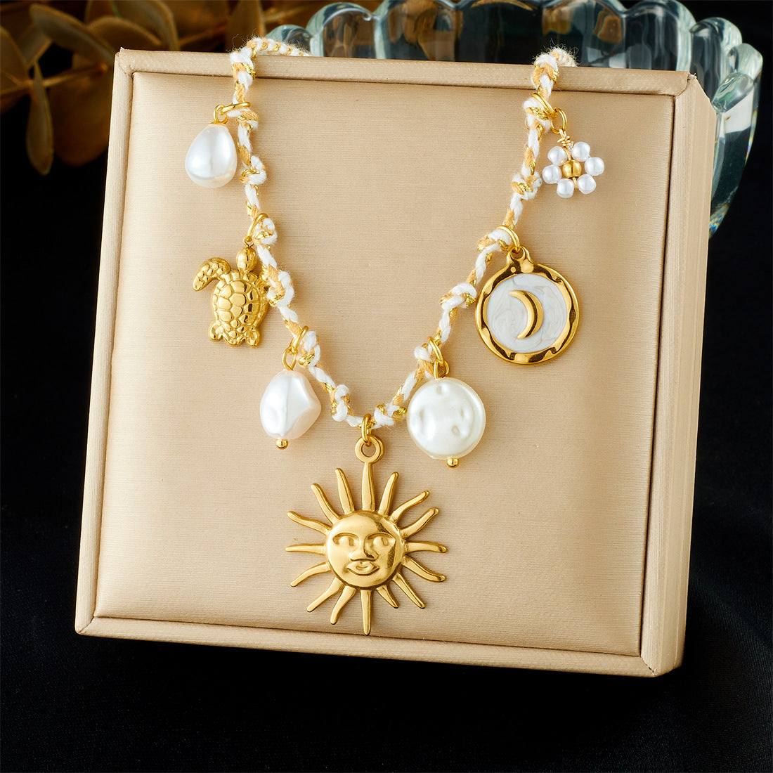 Gold Plated Stainless Steel Star and Animal Pendant Necklace for Women