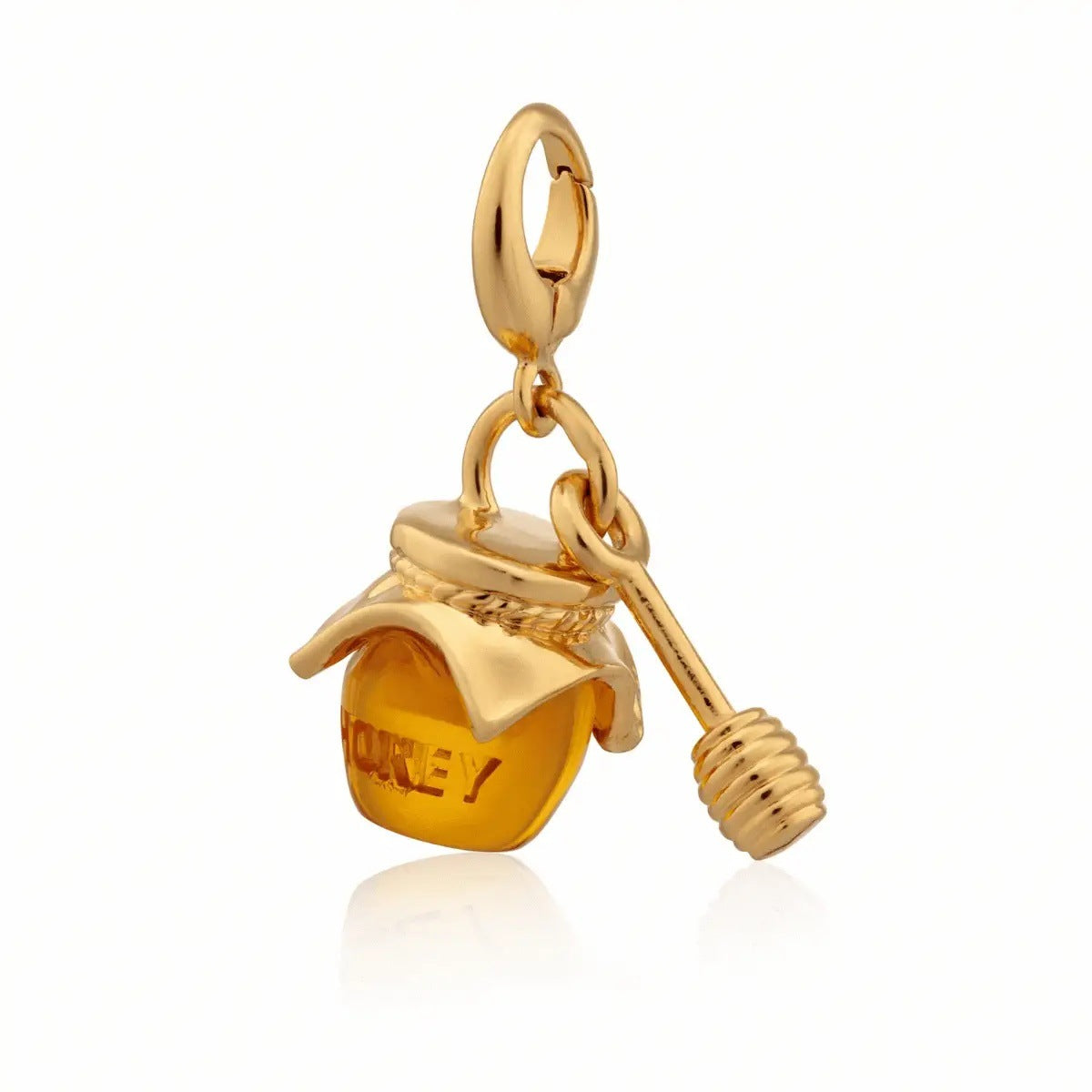 Vintage 18K Gold Plated Stainless Steel Floral Pendant Charm Bar for Women