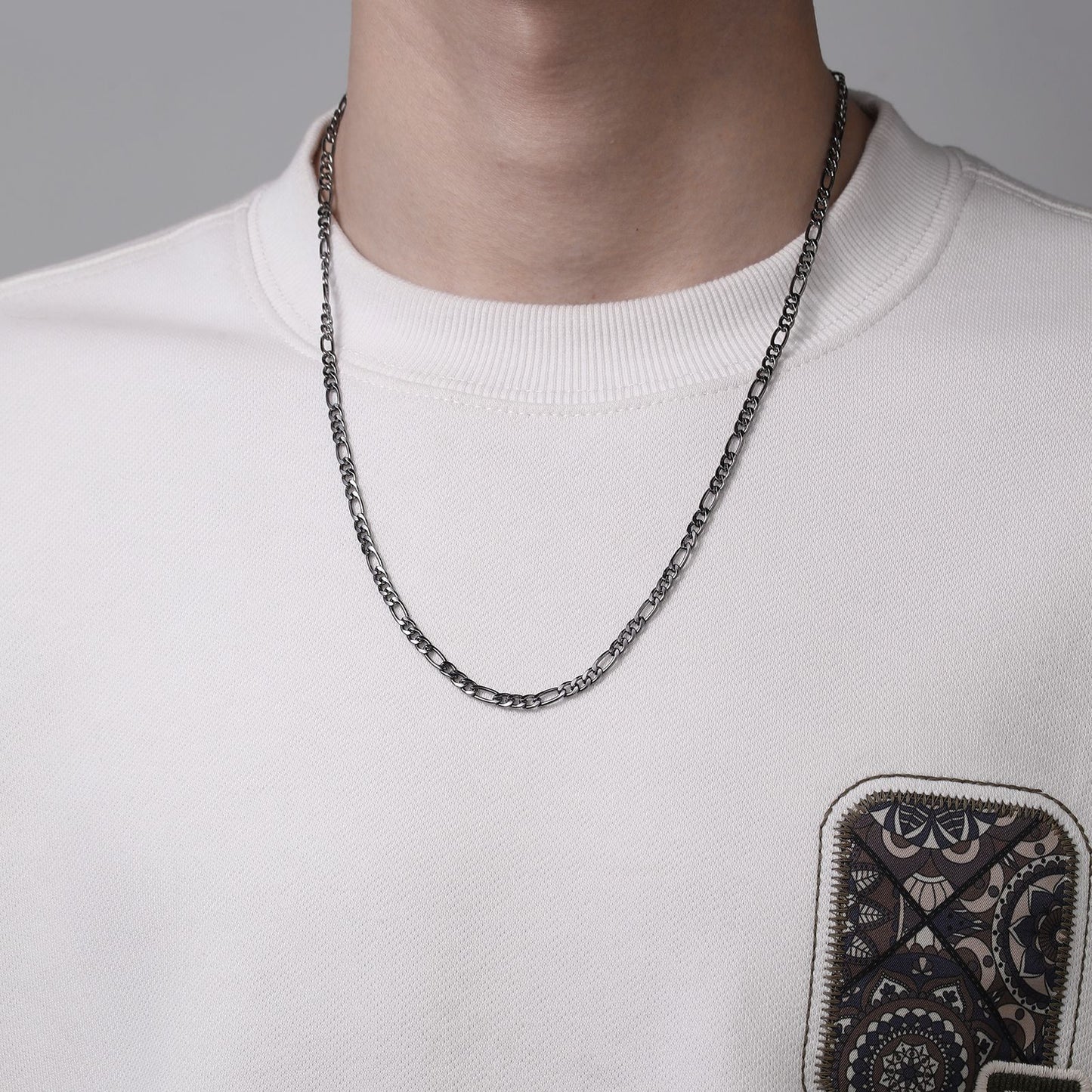 Hip-hop Minimalist Geometric Iron Plated Necklace with Alloy Pendant for Men and Women