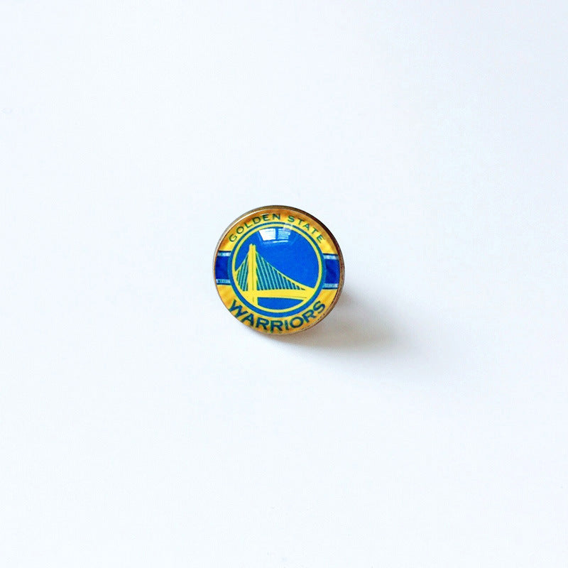 Pin de solapa metálico de equipos de baloncesto retro de la NBA - Insignia con gema vintage - Broche de Kobe Curry - Regalo para fans - Unisex