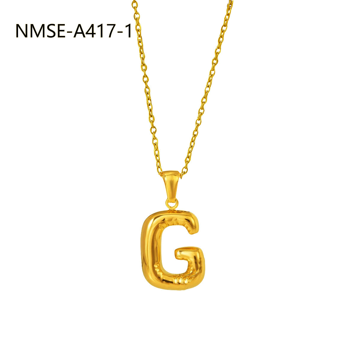 Fashionable Minimalist Stainless Steel Letter Pendant Necklace for Women with Plated Finish and Adjustable Length