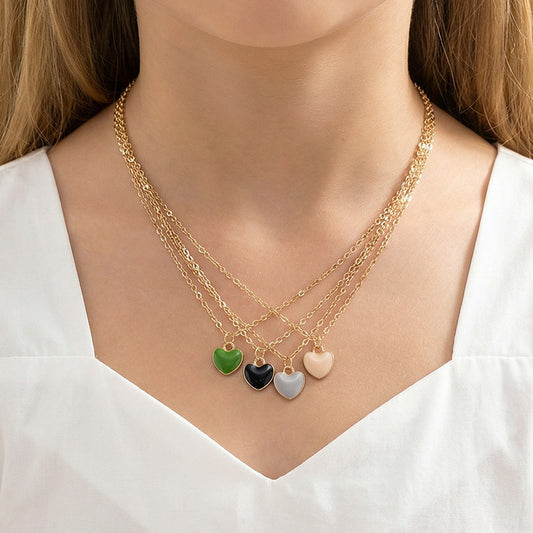 Minimalist Bowknot Pendant Necklace for Girls Alloy Chain with Enamel Finish Children's Jewelry