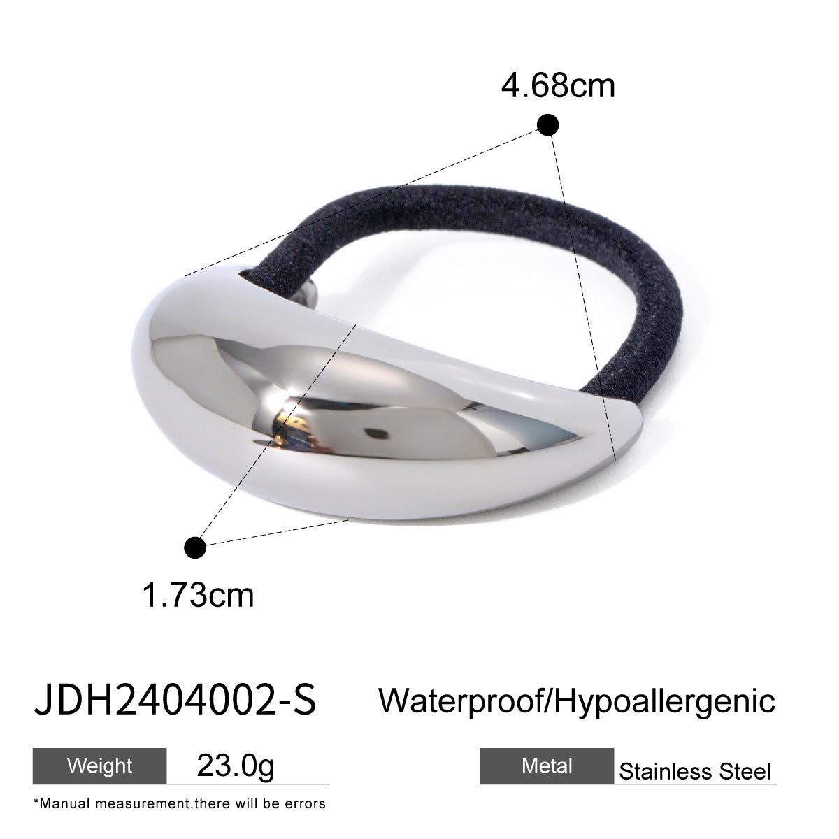 High-Elastic Stainless Steel Hair Tie for Ponytail U-Shaped Geometric Design Fashion Commuter Hair Accessory for Women