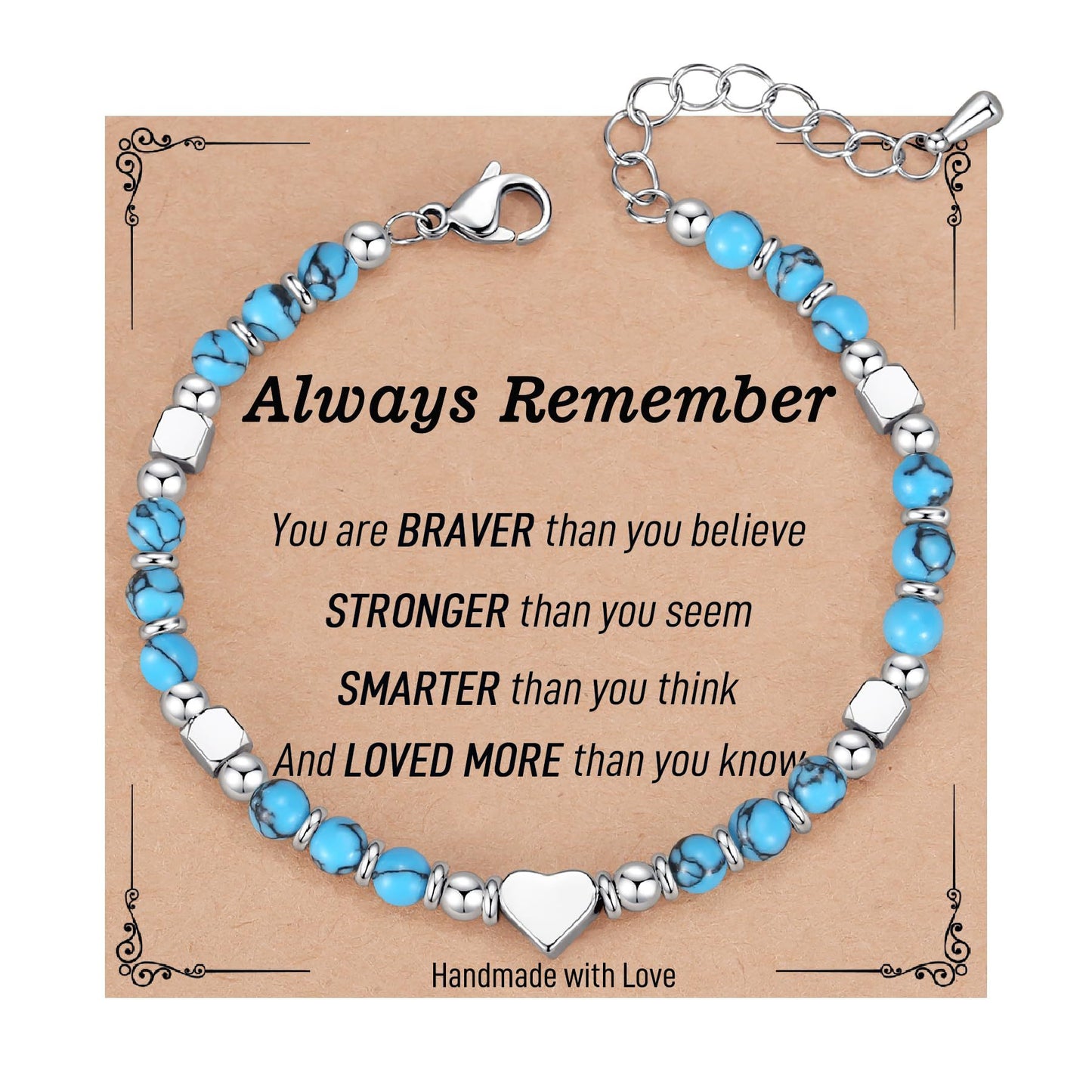 Fashion Heart Shaped Crystal Beaded Stainless Steel Bracelet for Women