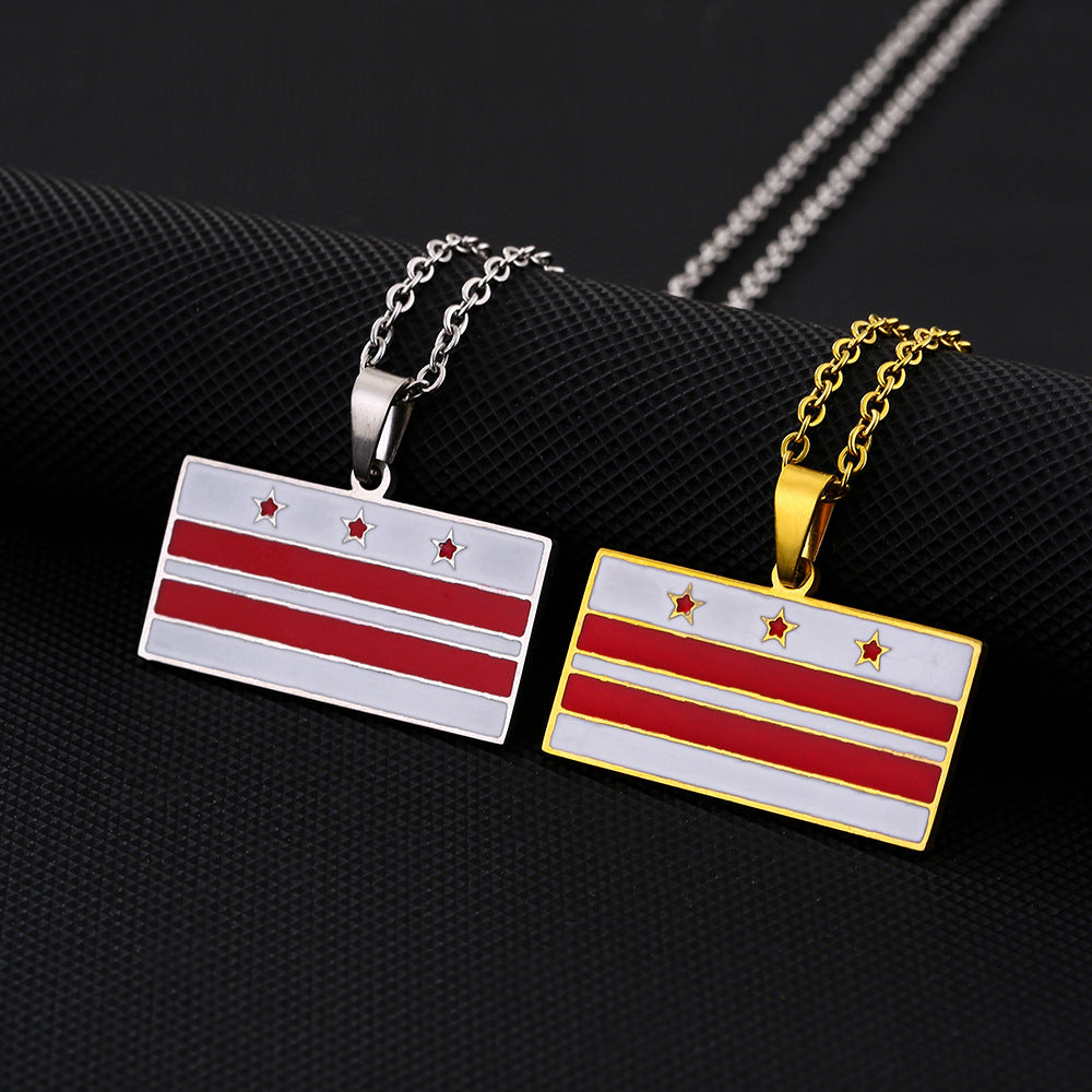 Collana Minimalista Geometrica in Acciaio Inossidabile con Catena O Placcata Sottovuoto per Uomo e Donna