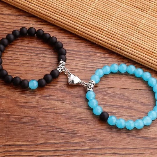 Handmade Geometric Round Stone Bracelet Unisex