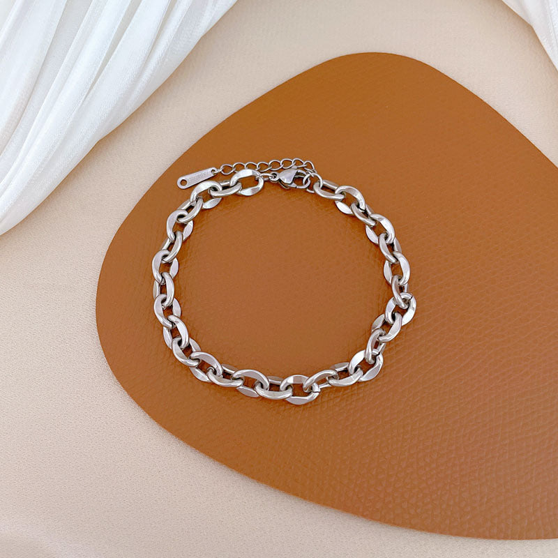 Pulsera Vintage Étnica Bohemio de Acero Titanio con Baño de Oro para Mujer y Hombre