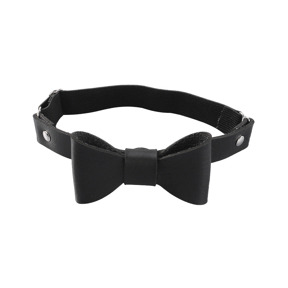 Cavigliera in Pelle Geometrica con Dettagli in Lega da Donna Accessorio Moda Gotico e Aggressivo per Discoteca