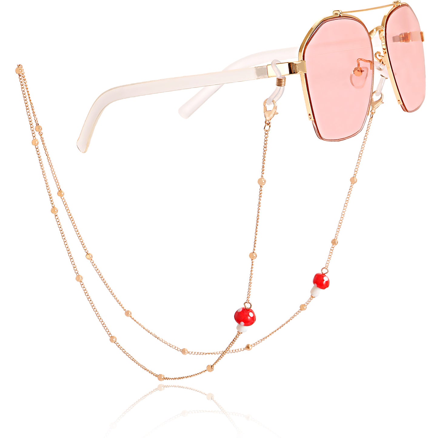 Heart Alloy Glasses Chain Mask Holder Anti-slip Accessory