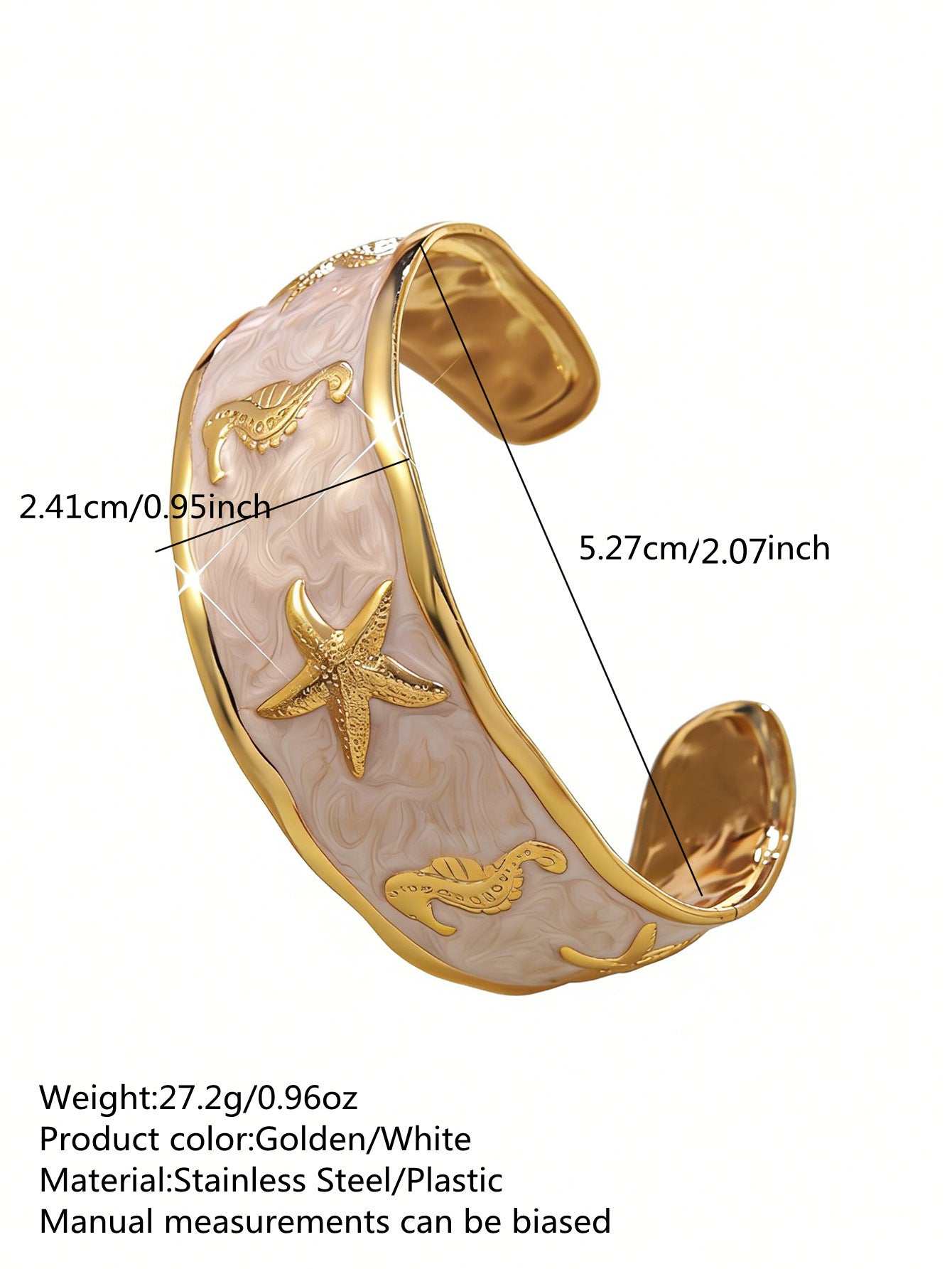 Elegante Pulsera Abierta de Lujo Floral con Esmalte de Aceite de Acero Inoxidable y Titanio con Cereza