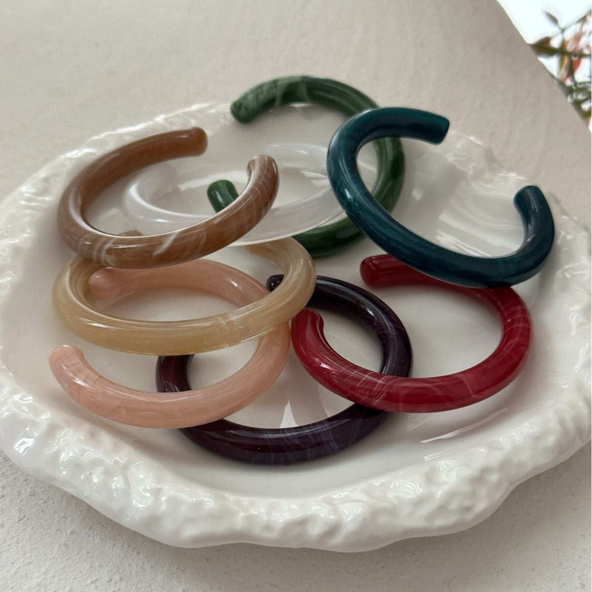 Bracciale da donna in resina geometrico vintage