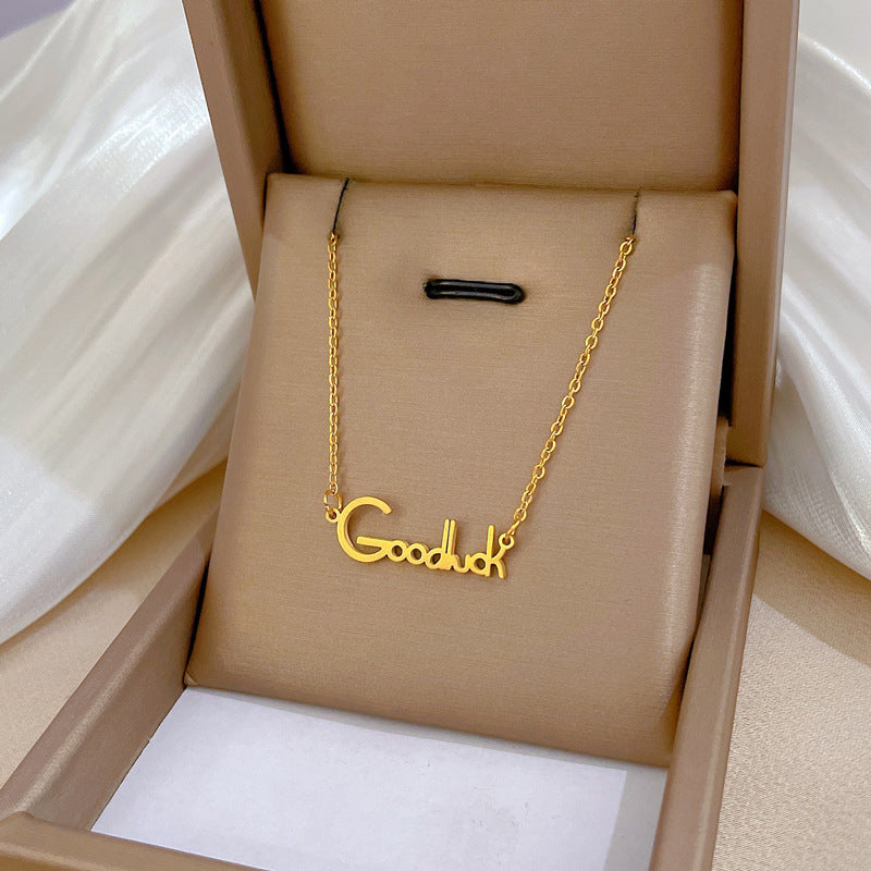 Collana Minimalista Geometrica in Acciaio Titanio Placcato Oro per Donna e Uomo, Catena Clavicola con Motivo a Zucca