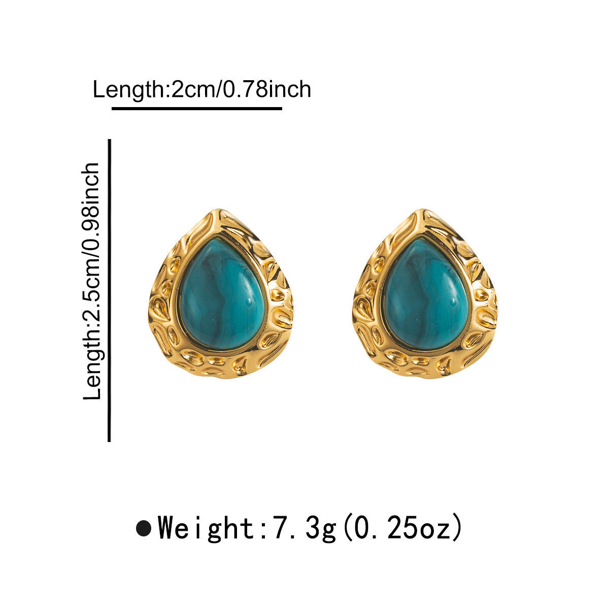 Pendientes de acero inoxidable vintage en forma de lágrima con incrustaciones de perlas simuladas para mujer