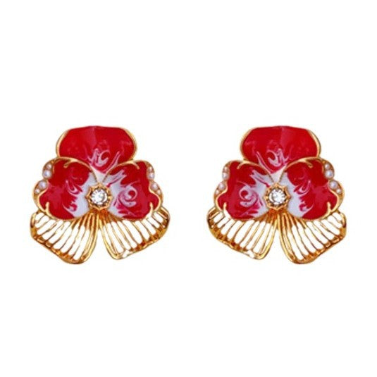 Vintage Geometric Alloy Earrings with Gold-Plated Finish and Stainless Steel Posts for Women