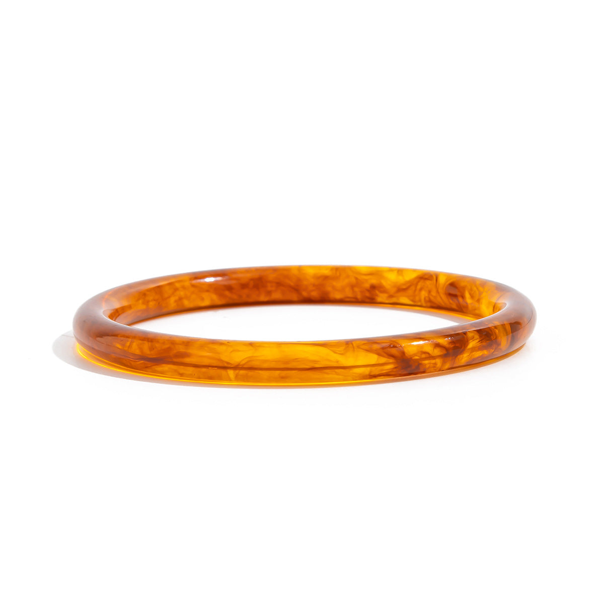 Pulsera geométrica minimalista de resina y metal con cierre de resorte para mujer