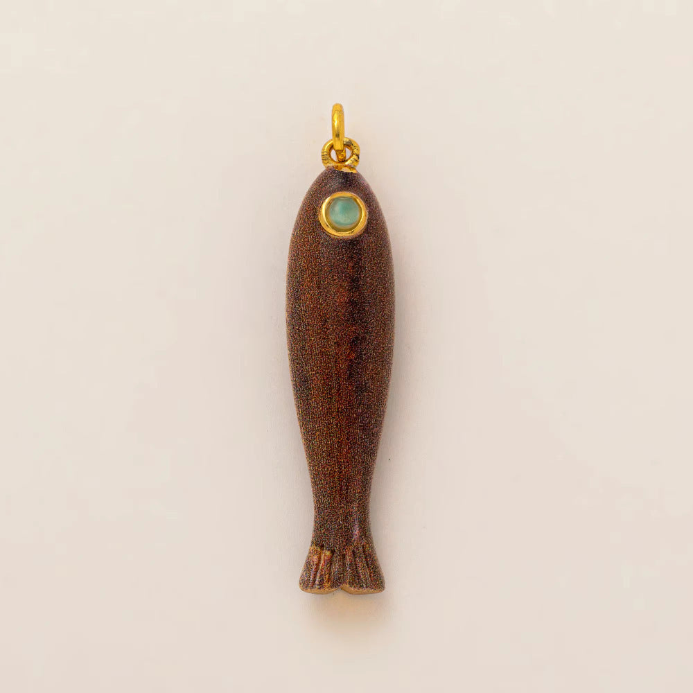 Luxury Casual Geometric Animal Brass Plated Pendant Necklace with Fish Starfish Shell Corn Chain for Unisex