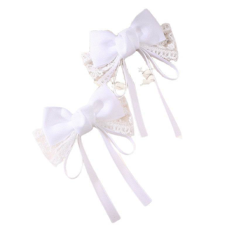 Children's Bow Hair Clip for Girls with Star Shape Design, Plastic Resin Hair Accessory for Ponytail and Back-of-Head Styling, Princess-Themed Hairpin