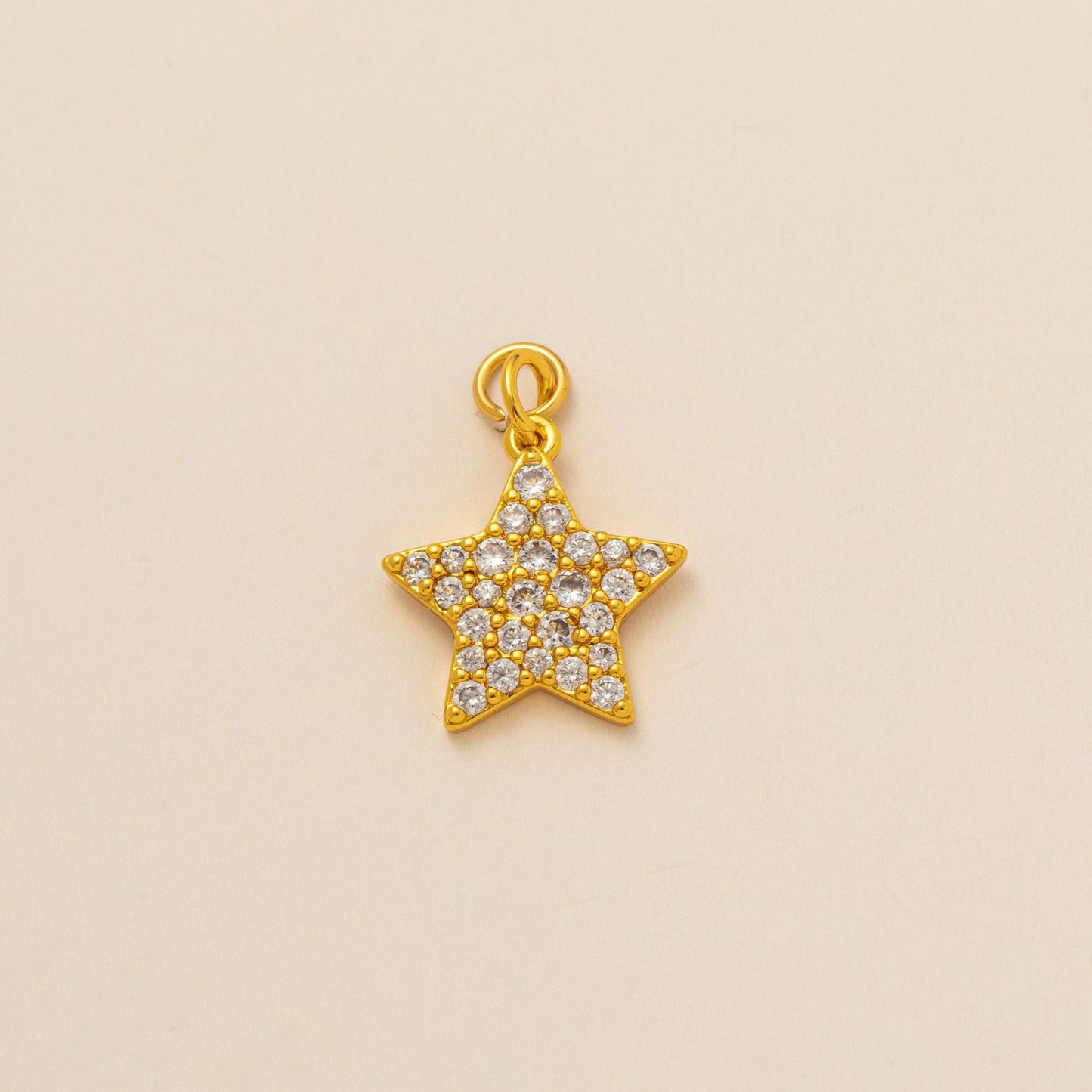Minimalist Square Geometric Brass Charm Bar with Cubic Zirconia Inlay for Women