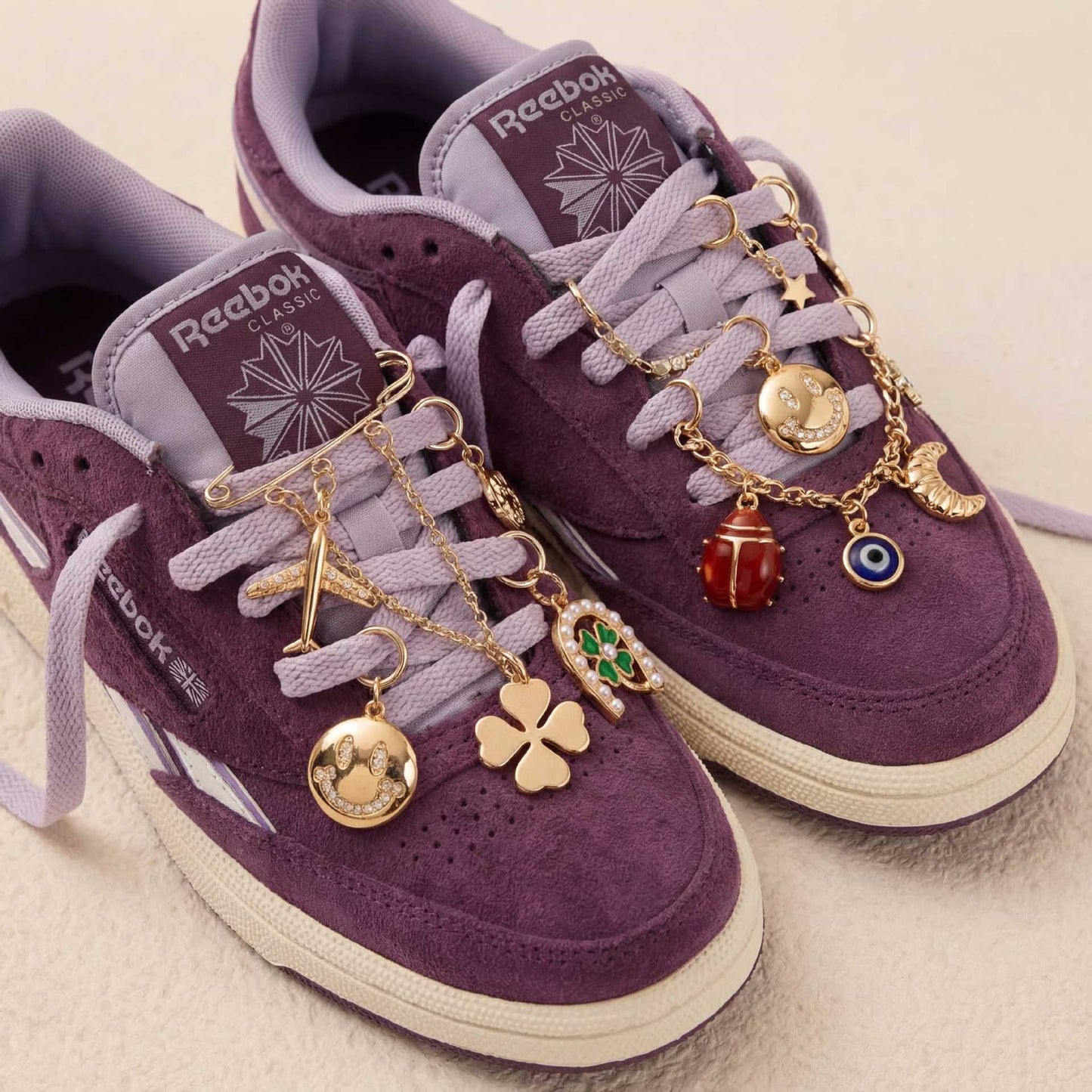 Minimalist Round Square Star Moon Brass Plated Shoe Charm