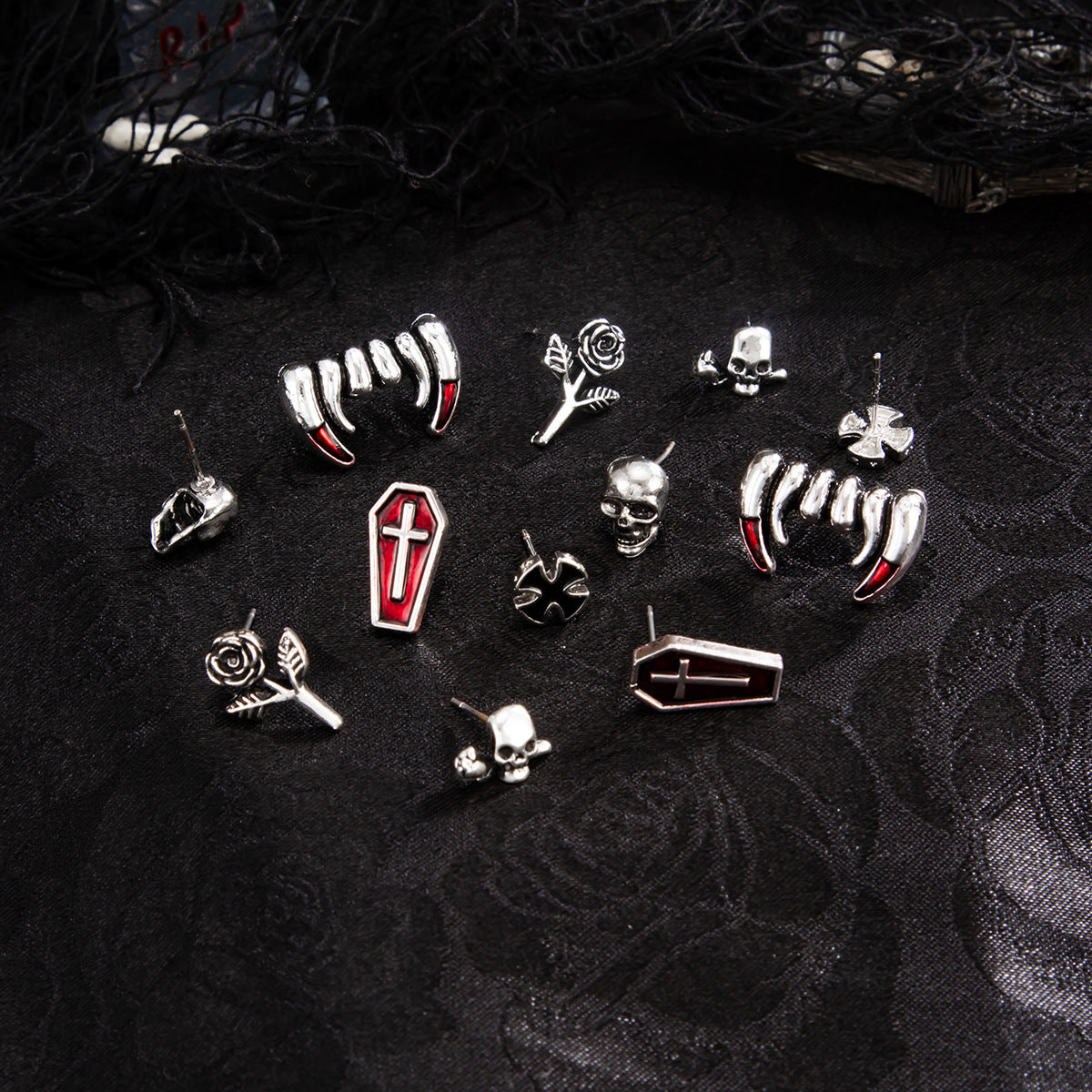 Gothic Punk Alloy Plated Animal Shape Earrings for Women