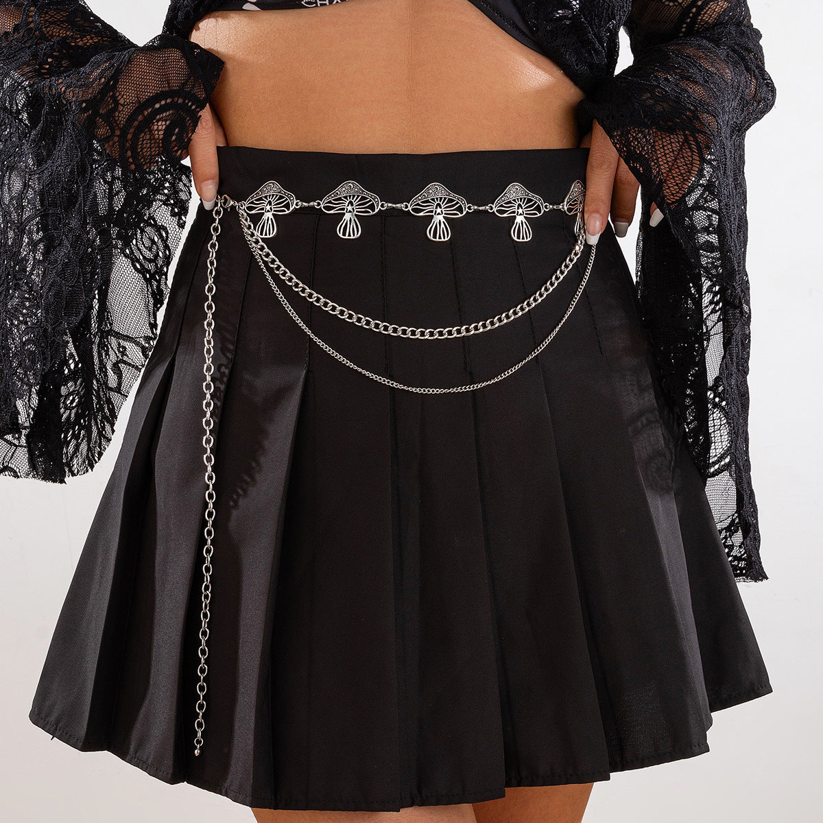 Vintage Multi-layer Chain Waist Chain for Women Plated Metal Body Chain with Tassels and Chains
