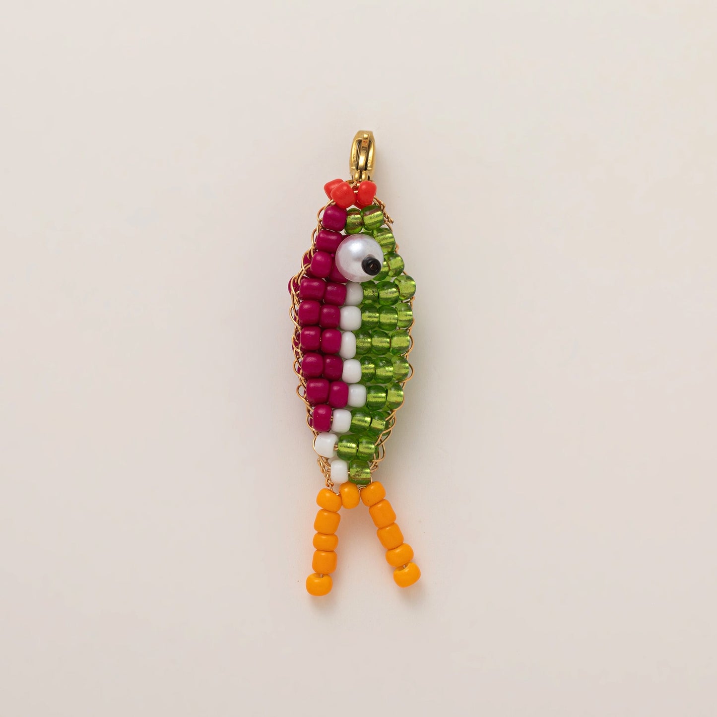 Sweet Colorful Acrylic Food Shape Bag Chain Charm Keychain with Fruit Pattern