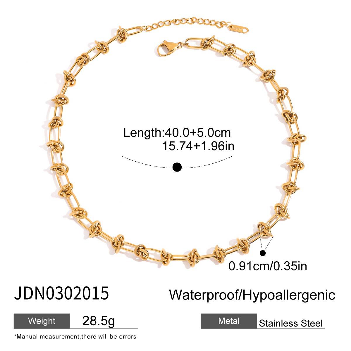 Minimalist Geometric Stainless Steel PVD Plated Necklace for Women