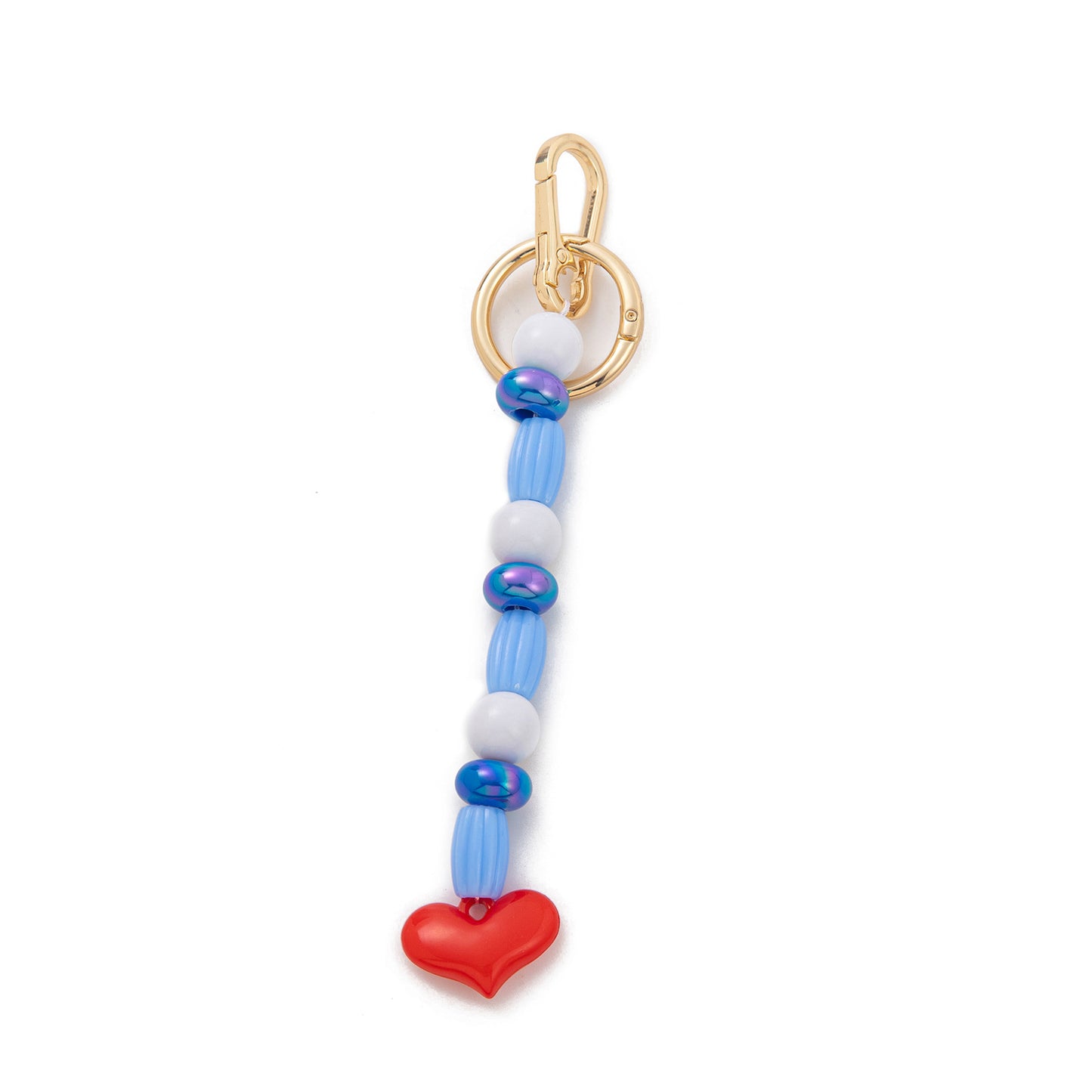 Minimalist Floral Plated Alloy Charm Bar Keychain for Women