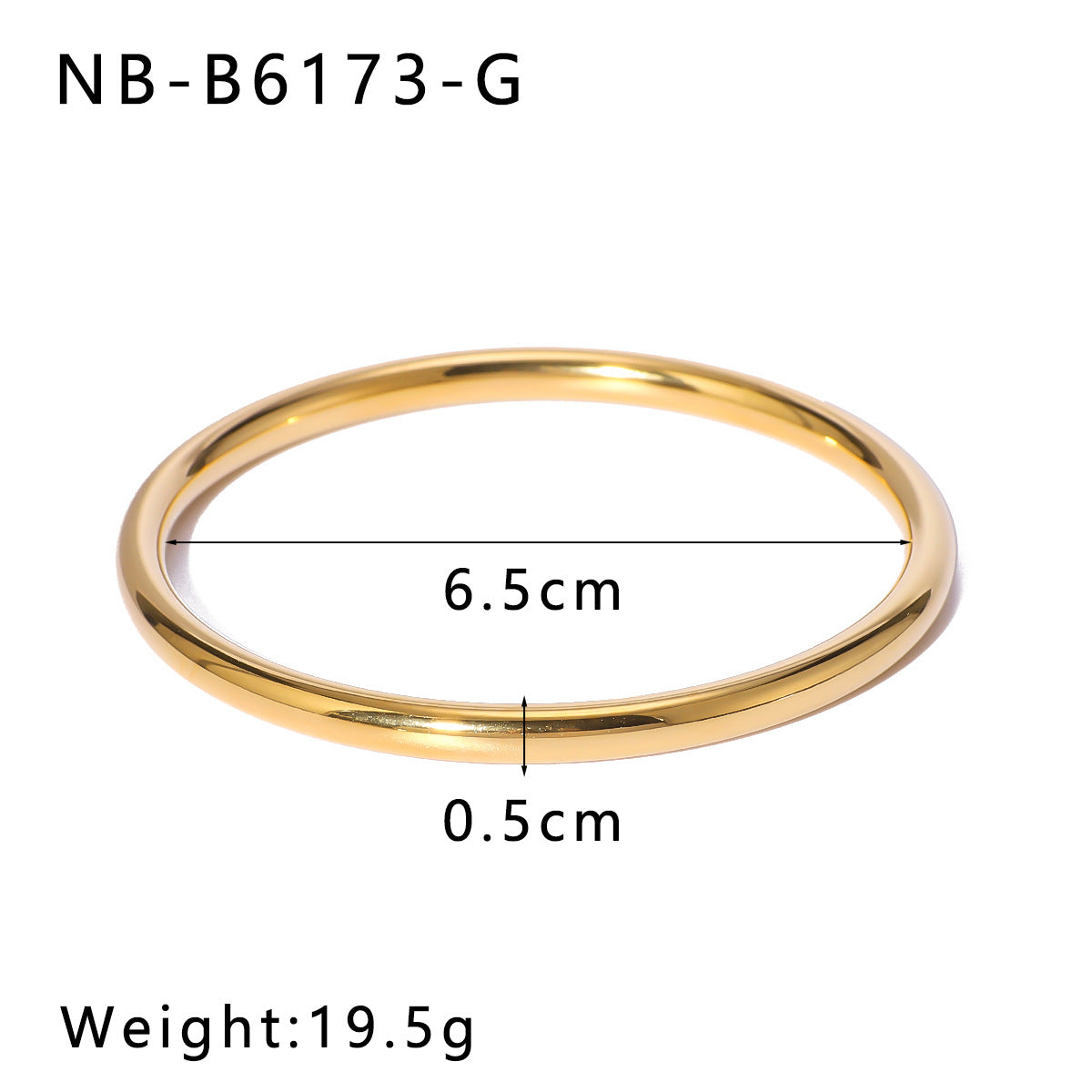 Minimalist Geometric Stainless Steel Hollow Bangle with 18K Gold Vacuum Plating for Women