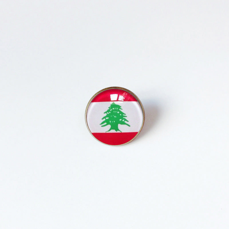 Pin de Solapa de Aleación Esmaltado Personalizado con Diseño de Bandera del Mundo para Hombres y Mujeres