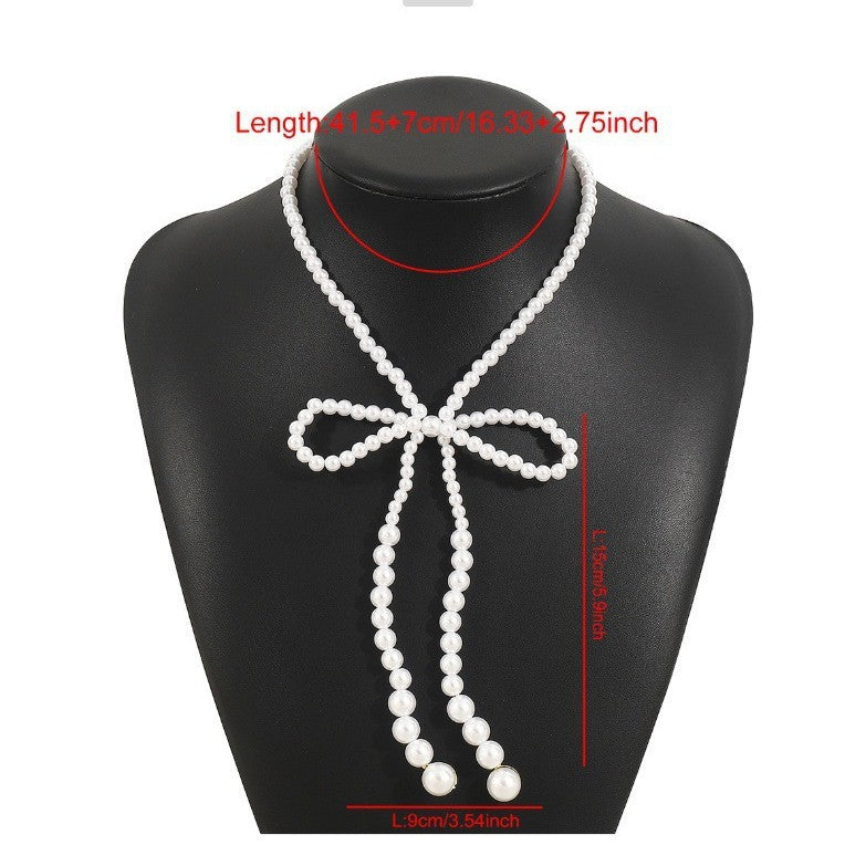 Vintage Luxury Geometric Rhinestone and Imitation Pearl Beaded Layered Necklace for Women