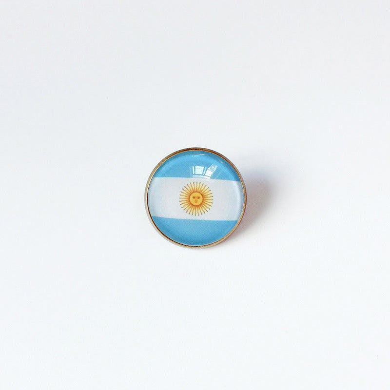 Pin de Solapa de Aleación Esmaltado Personalizado con Diseño de Bandera del Mundo para Hombres y Mujeres