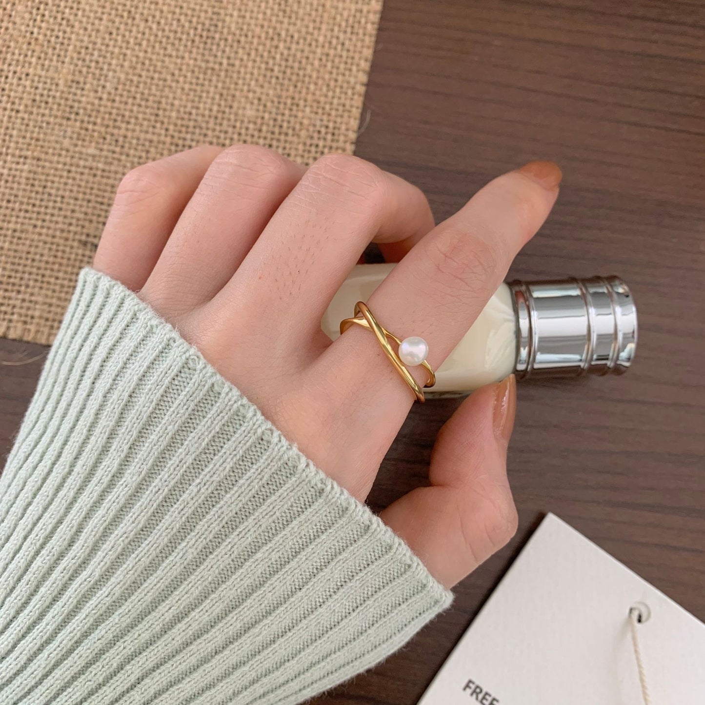 Minimalist Heart-Shaped 925 Sterling Silver Ring with Beveled Square Detail for Women
