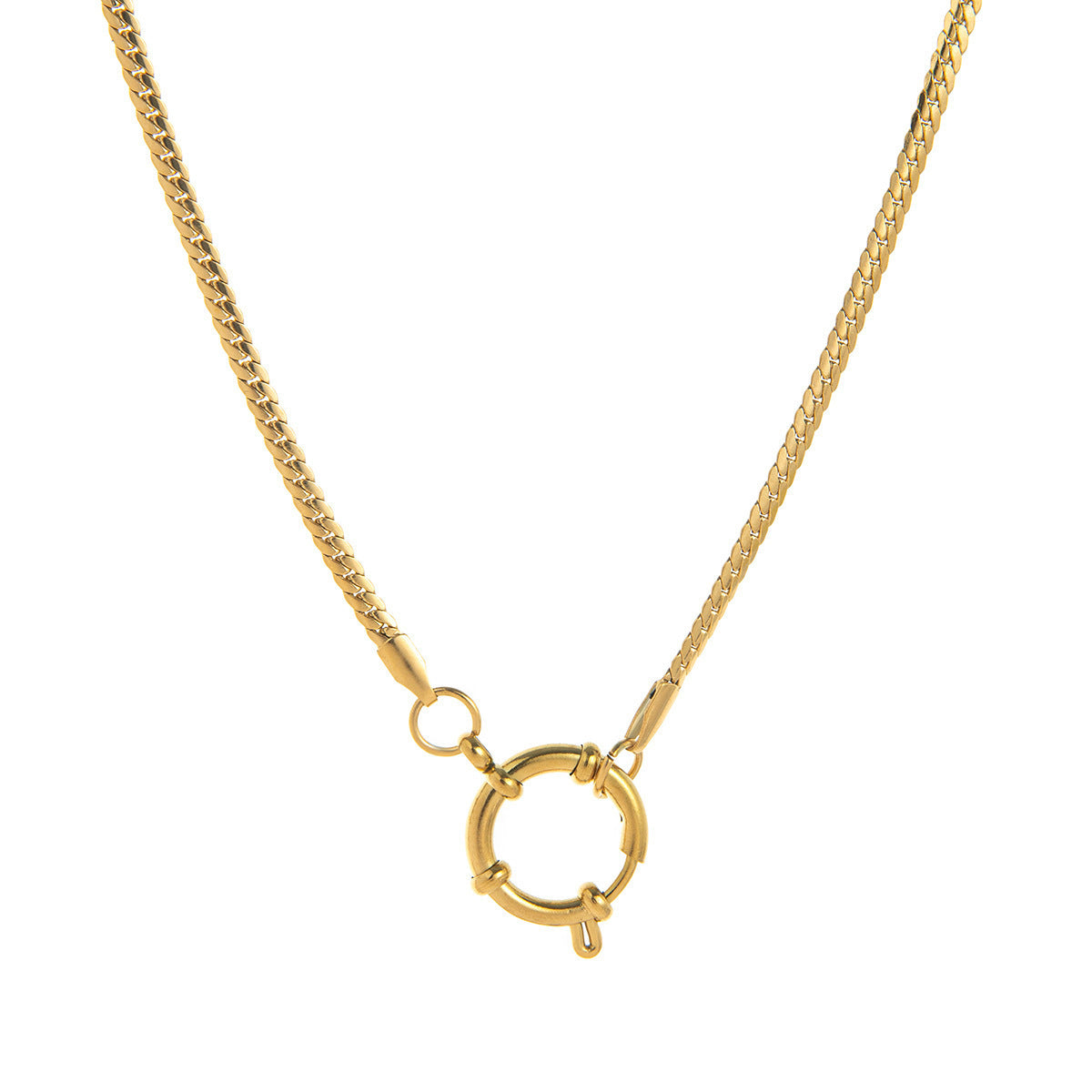 Minimalist Floral Pattern Brass PVD Plated Charm Bar