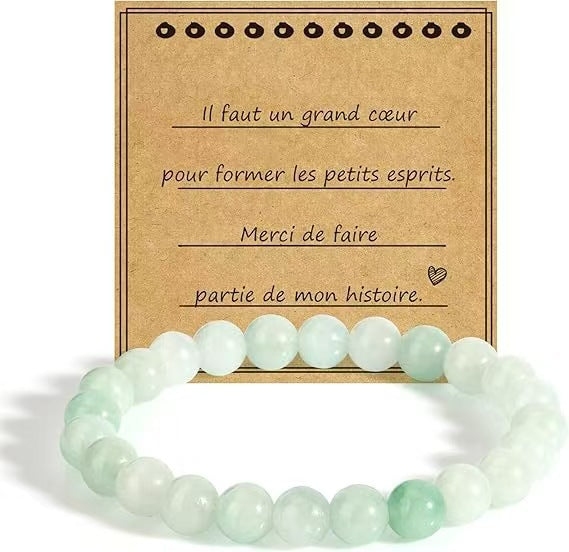 Minimalist Geometric Agate Beaded Bracelet Handmade Natural Stone Elastic Cord Jewelry Unisex