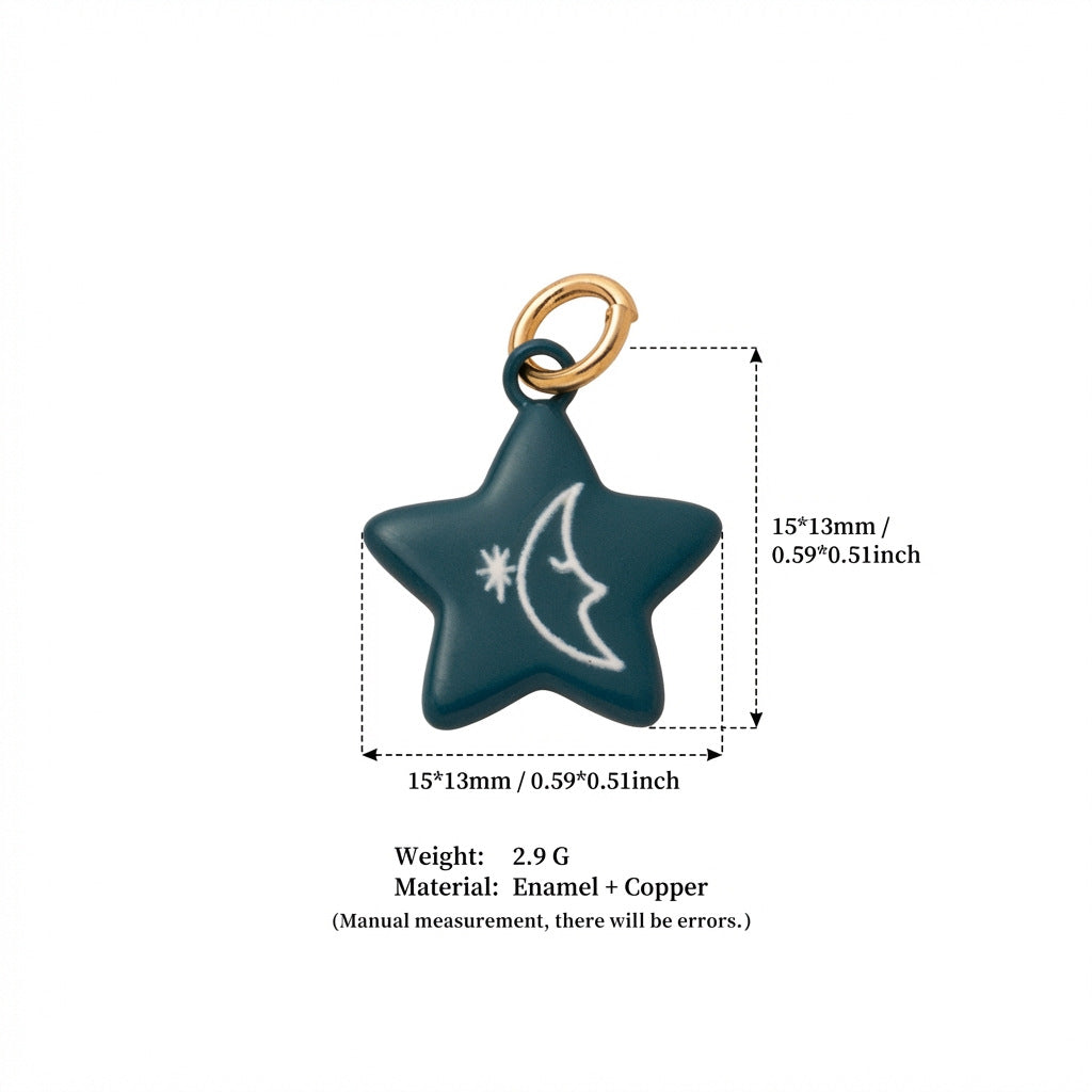 Minimalist Luxury Star Stainless Steel Plated Pendant Necklace 18K Gold Unisex