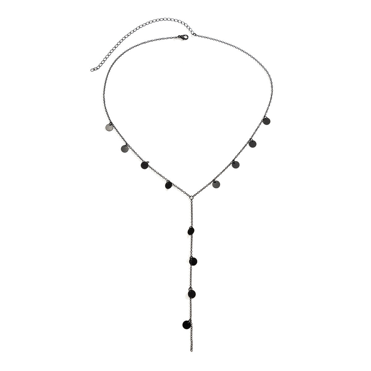 Collar con Colgante de Corazón Geométrico Dulce y Moderno con Incrustaciones de Diamantes de Imitación y Detalle de Borla en Cadena Cruzada para Mujer