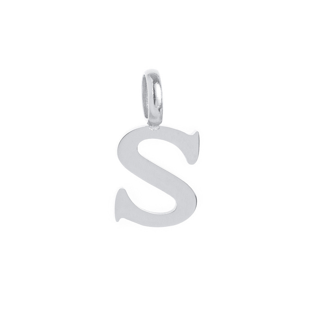 Minimalist Titanium Steel 18K Gold Plated PVD Letter Charm Bar