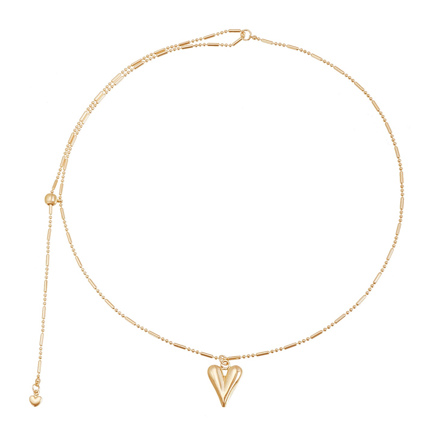 Minimalist Heart-Shaped Alloy Pendant Necklace with Plated Finish for Women Clavicle Chain