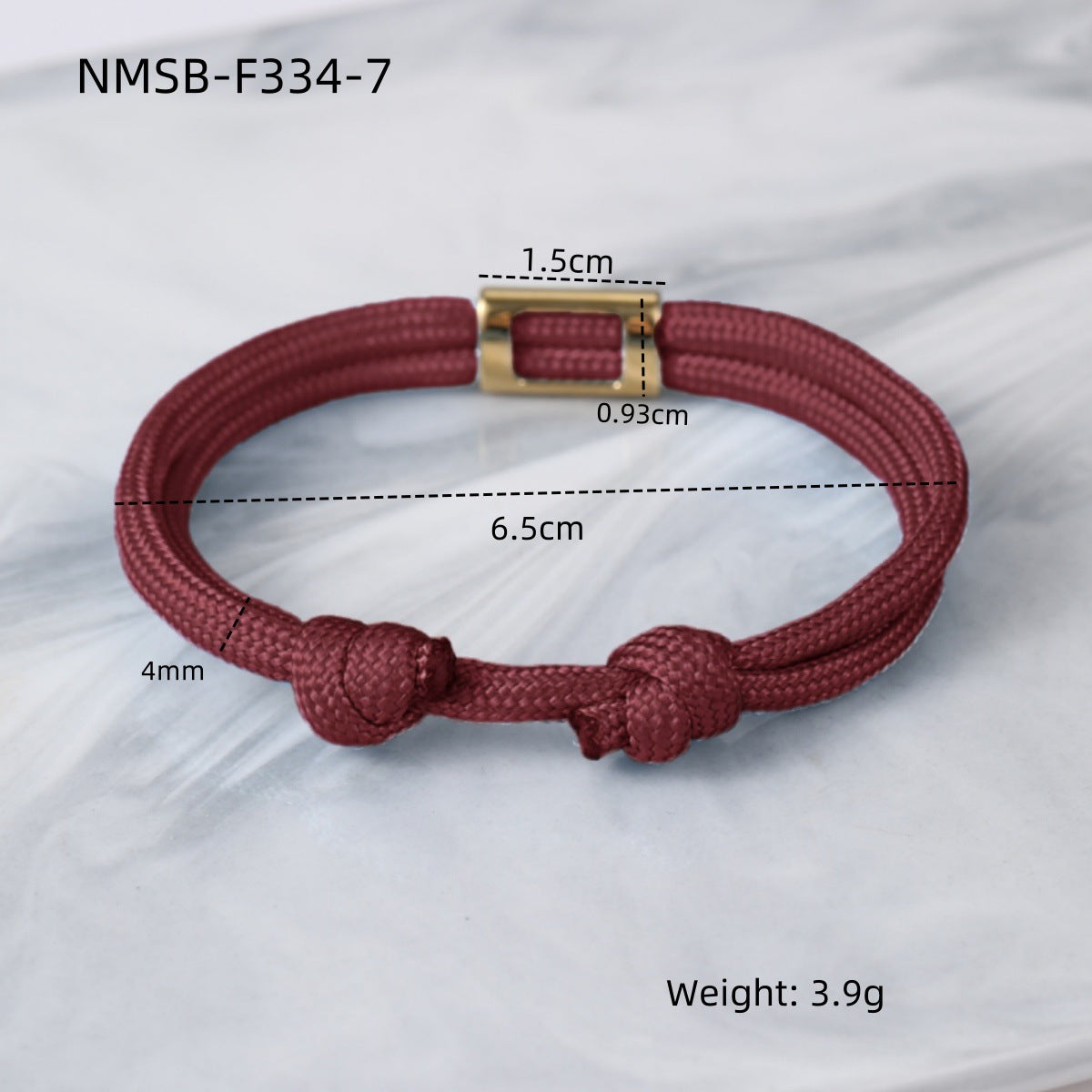 Minimalist Elegant 18K Gold Plated Stainless Steel Handmade Woven DIY Charm Bar Bracelet