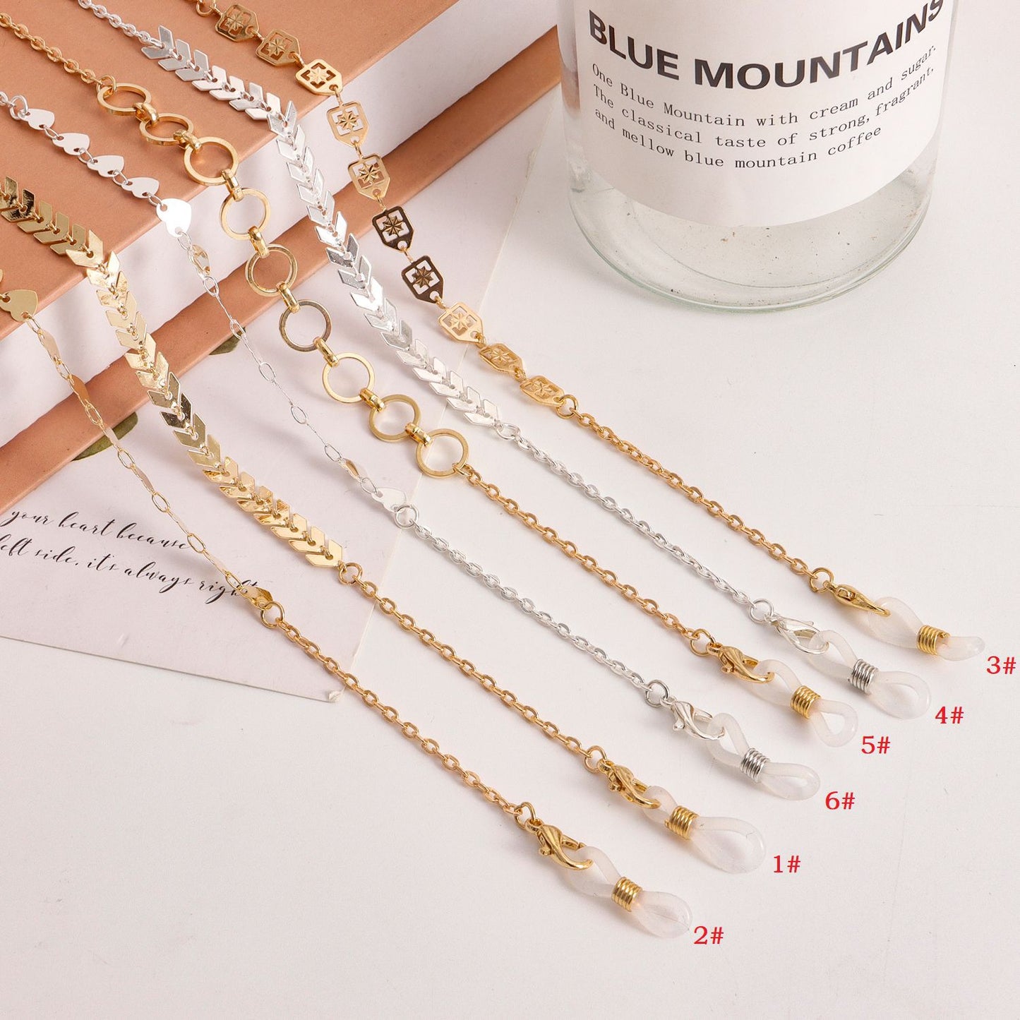 Minimalist Alloy Mask and Eyeglass Chain