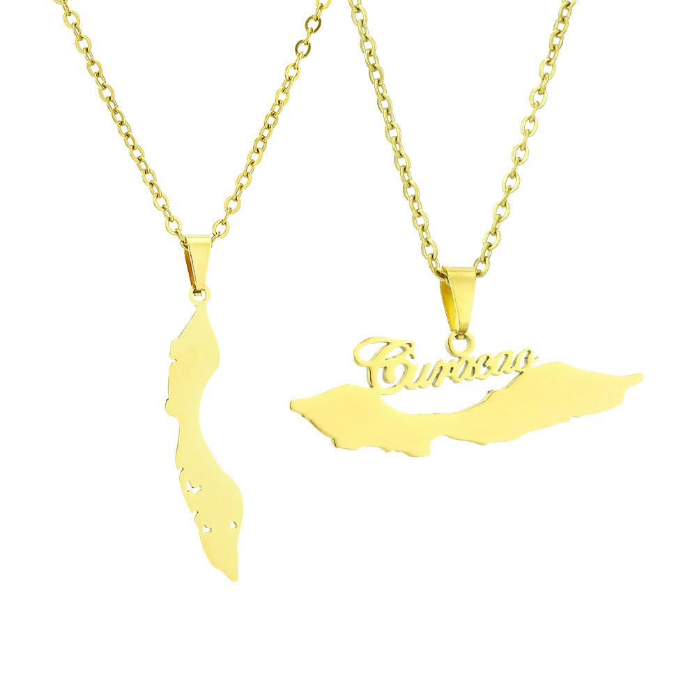 Collana Minimalista a Forma di Lettera in Acciaio Inossidabile Placcato per Uomo e Donna, Ciondolo con Catena a Croce Piatta per Maglioni e Felpe