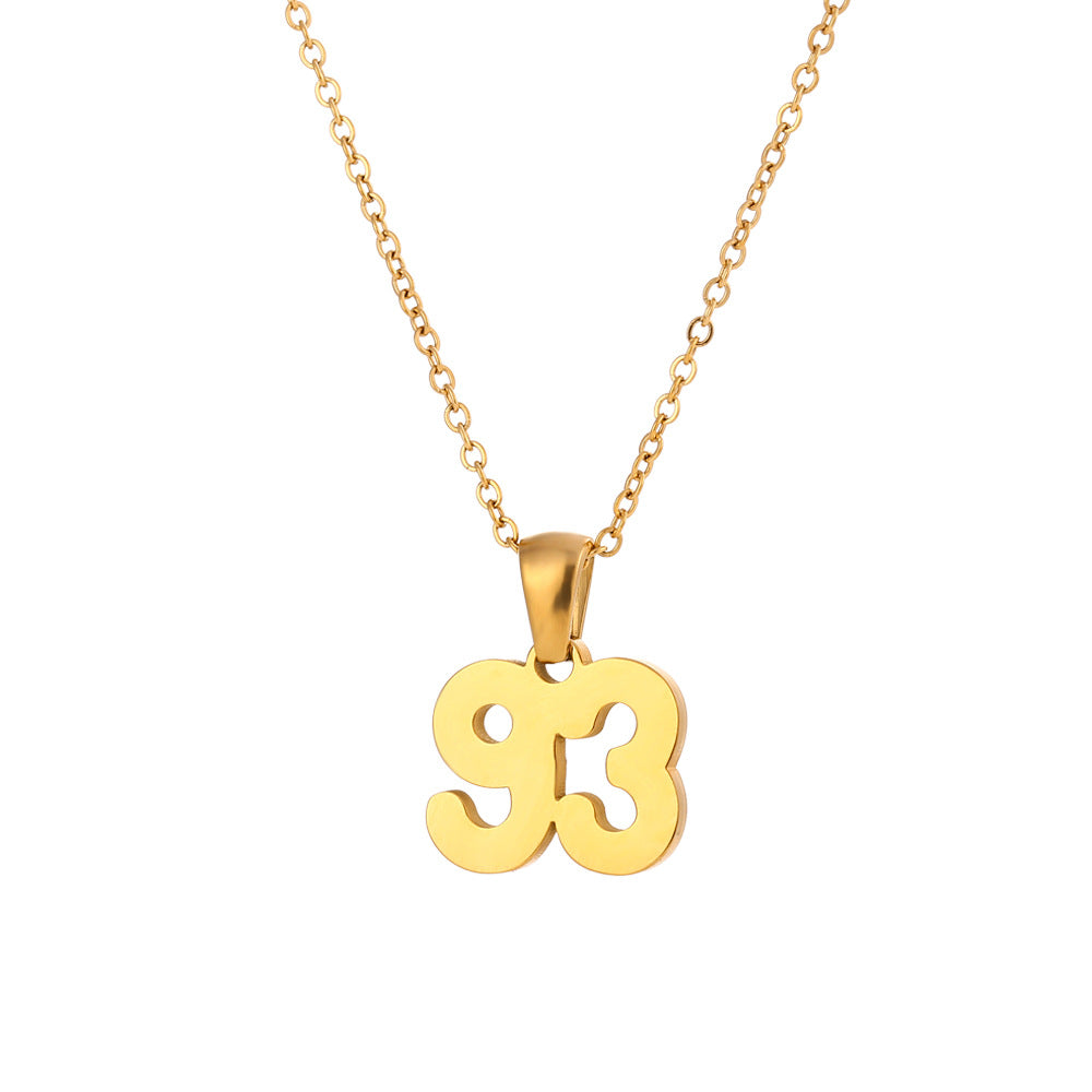 Minimalist Letter Pendant Necklace for Women Stainless Steel with 18K Gold Plating Classic Cut Design